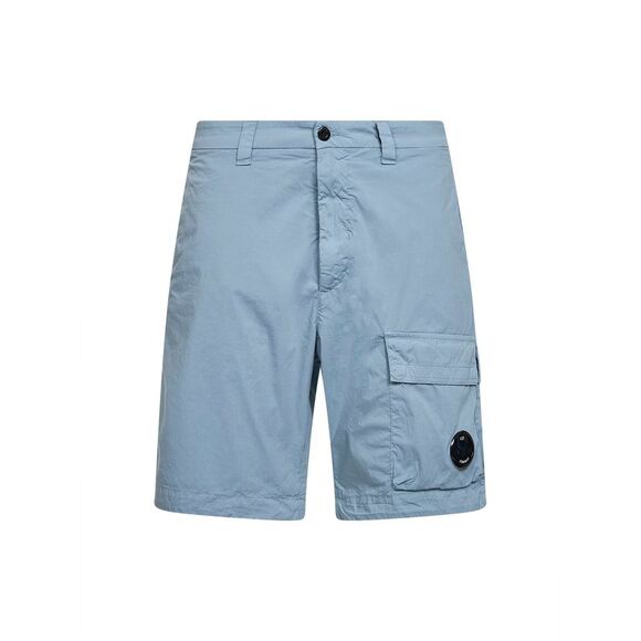 Cp Company Men Light Blue 50 Fili Stretch Cargo Bermuda Shorts